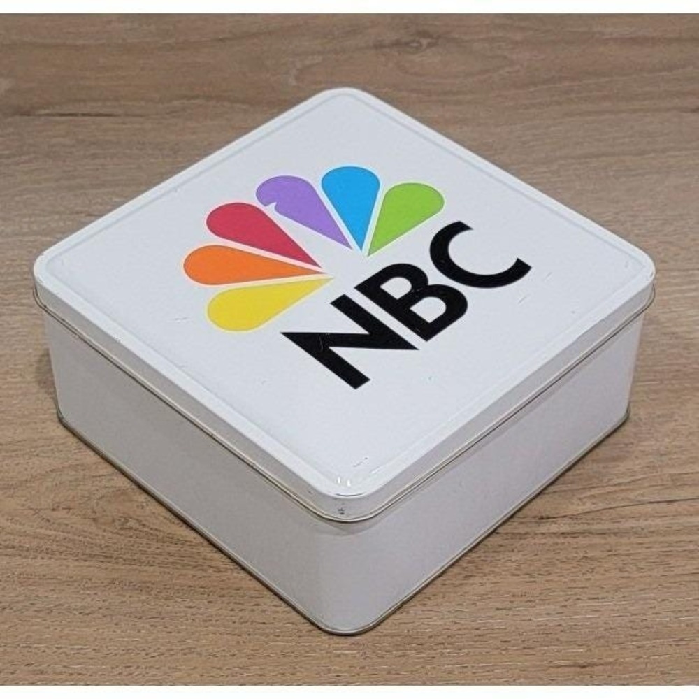 Vintage Square NBC Collectible TV Mint Tin. National Broadcasting‎ Company (NBC)